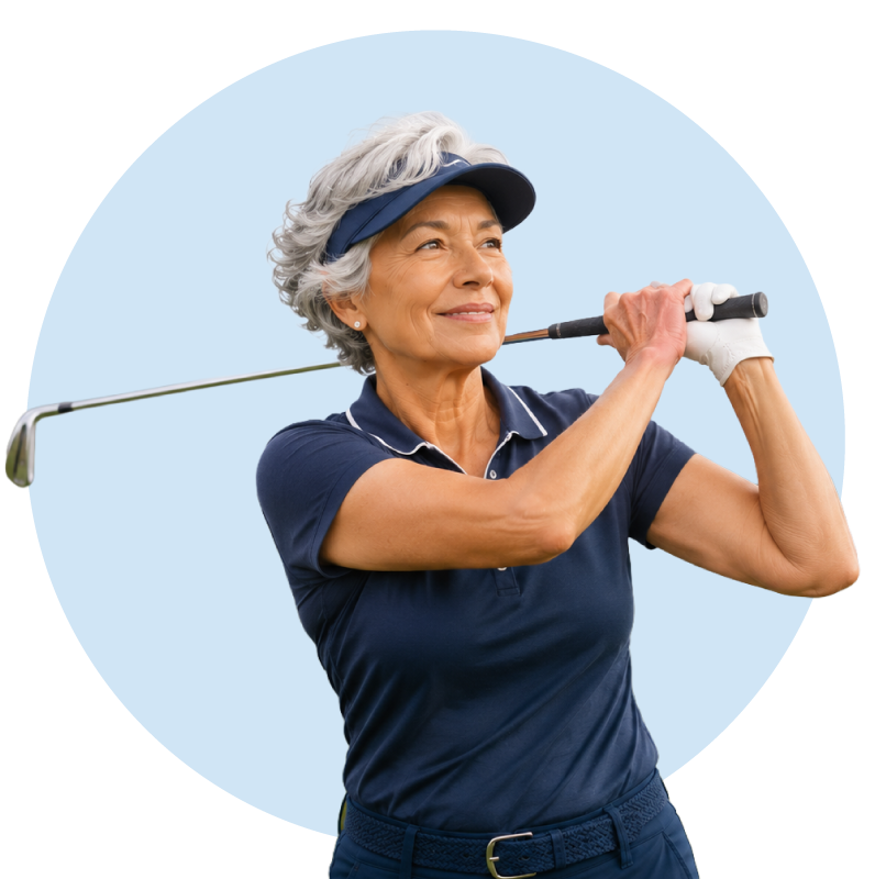 Age-Brightly-happy-older-woman-playing-golf-blue-circle